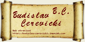 Budislav Čerevicki vizit kartica